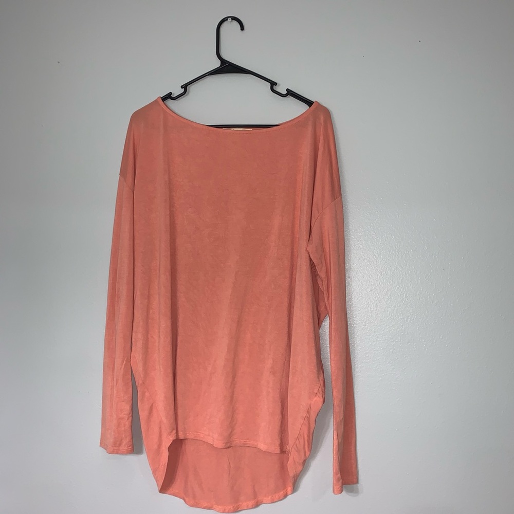 Coral loose-fitting top